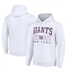 Men New York Giants White Throwback Logo Pullover Hoodie Men New York Giants White Throwback Logo Pullover Hoodie