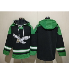Men Philadelphia Eagles Blank Black Ageless Must Have Lace Up Pullover Hoodie Men Philadelphia Eagles Blank Black Ageless Must Have Lace Up Pullover Hoodie
