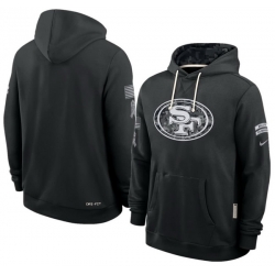 Men San Francisco 49ers Black 2026 Salute to Service Sideline Dri FIT Pullover Hoodie