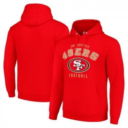 Men San Francisco 49ers Starter Scarlet Logo Pullover Hoodie