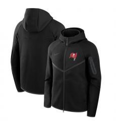 Men Tampa Bay Buccaneers Black Tech Fleece Full Zip Windrunner Hoodie Men Tampa Bay Buccaneers Black Tech Fleece Full Zip Windrunner Hoodie