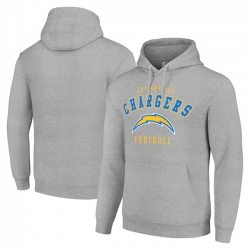 Men Los Angeles Chargers Grey Pullover Hoodie
