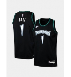 Men Minnesota Timberwolves 1 Lamelo Ball Black 2025 26 Classic Edition Stitched jersey Men Minnesota Timberwolves 1 Lamelo Ball Black 2025 26 Classic Edition Stitched jersey