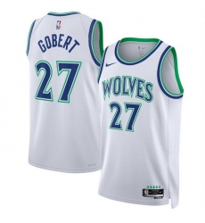 Men Minnesota Timberwolves  27 Rudy Gobert White 2026 27 Association Edition Stitched Basketball Jersey