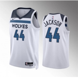 Men Minnesota Timberwolves 44 Justin Jackson White Association Edition Stitched Jersey