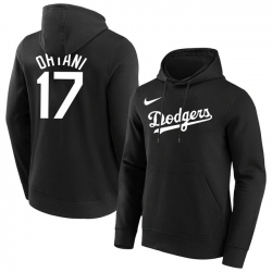 Los Angeles Dodgers 17 Shohei Ohtani Black Name  26 Number Pullover Hoodies