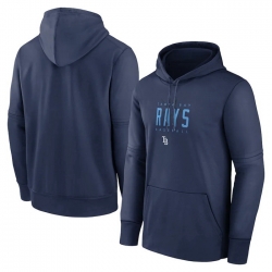 Men Tampa Bay Rays Navy Pregame Performance Pullover Hoodie