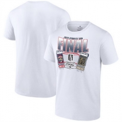 Men Florida Panthers White 2023 Stanley Cup Final Matchup Big Ticket T Shirt