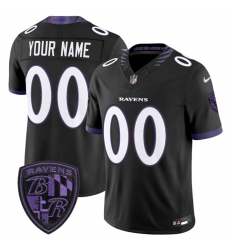 Men Baltimore Ravens Active Player Custom Black 2026 F U S E Alternate Vapor Stitched Limited Football Jersey Men Baltimore Ravens Active Player Custom Black 2026 F U S E Alternate Vapor Stitched Limited Football Jersey
