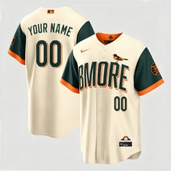 Men Baltimore Orioles Nike Cream 2026 City Connect Stadium Custom Jersey