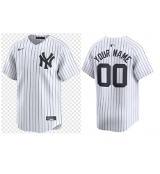 Men Women Youth Toddler NEW YORK YANKEES Custom Stitched Jersey White Strips