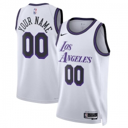 Men Women Youth Toddler LOS ANGELES LAKERS Custom Nike NBA Stitched Jersey White