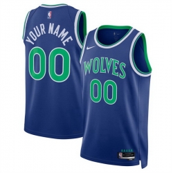 Men Minnesota Timberwolves Active Player Custom Blue 2026 27 Icon Edition Stitched Basketball Jersey