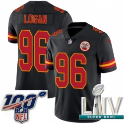 2020 Super Bowl LIV Youth Nike Kansas City Chiefs #90 Bennie Logan Limited Black Rush Vapor Untouchable NFL Jersey