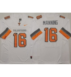 Men Tennessee Volunteers White #16 Peyton Manning White F U S E Stitched NCAA Jersey Men Tennessee Volunteers White #16 Peyton Manning White F U S E Stitched NCAA Jersey
