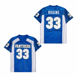 Men 33# FRIDAY NIGHT LIGHTS PANTHERS FOOTBALL JERSEY blue