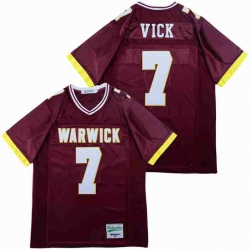 Men MICHAEL VICK #7 HIGHSCHOOL FOOTBALL JERSEY red