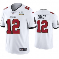 Men Tom Brady Buccaneers White Super Bowl Lv Vapor Limited Jersey