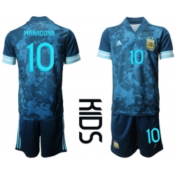 Kids Argentina Short Soccer Jerseys 014