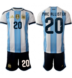 Argentina 2026 FIFA World Cup Soccer Jersey White #20 MAC ALLISTER Argentina 2026 FIFA World Cup Soccer Jersey White #20 MAC ALLISTER