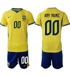 Youth Brazil 2026 FIFA World Cup Yellow Home Soccer Jersey CUSTOM Youth Brazil 2026 FIFA World Cup Yellow Home Soccer Jersey CUSTOM
