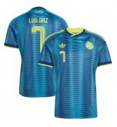 Youth Colombia Luis Diaz 2026 Away Replica Turquoise Jersey 1