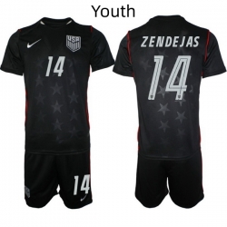 USA FIFA World Cup 2026 Navy Blue Soccer Jersey Alejandro Zendejas #14