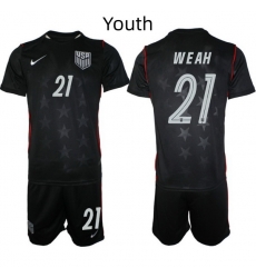 USA FIFA World Cup 2026 Navy Blue Soccer Jersey Timothy Weah #21 USA FIFA World Cup 2026 Navy Blue Soccer Jersey Timothy Weah #21