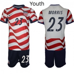 USA FIFA World Cup 2026 Soccer Red Home Jersey Aidan Morris #23