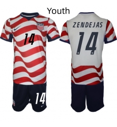 USA FIFA World Cup 2026 Soccer Red Home Jersey Alejandro Zendejas #14 USA FIFA World Cup 2026 Soccer Red Home Jersey Alejandro Zendejas #14