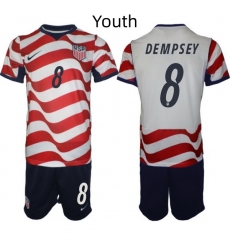 USA FIFA World Cup 2026 Soccer Red Home Jersey Clint Dempsey #8 USA FIFA World Cup 2026 Soccer Red Home Jersey Clint Dempsey #8