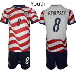 USA FIFA World Cup 2026 Soccer Red Home Jersey Clint Dempsey #8