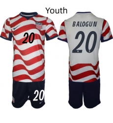 USA FIFA World Cup 2026 Soccer Red Home Jersey Folarin Balogun #20 USA FIFA World Cup 2026 Soccer Red Home Jersey Folarin Balogun #20