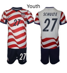USA FIFA World Cup 2026 Soccer Red Home Jersey Patrick Schulte #27 USA FIFA World Cup 2026 Soccer Red Home Jersey Patrick Schulte #27