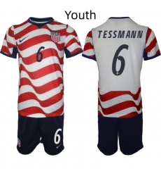 USA FIFA World Cup 2026 Soccer Red Home Jersey Tanner Tessmann #6 USA FIFA World Cup 2026 Soccer Red Home Jersey Tanner Tessmann #6
