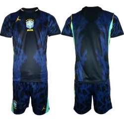 Men Brazil 2026 FIFA World Cup Blue Away Soccer Jersey BLANK (2)