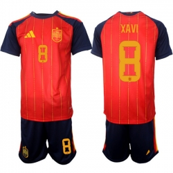 Spain 2026 FIFA World Cup Soccer Jersey Red #8 XAVI