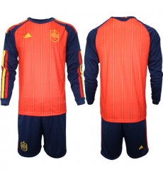 Spain 2026 FIFA World Cup Soccer Jersey Red LONG BLANK