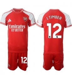 Men Arsenal 2026 Soccer Jerseys Red #12 J.TIMBER