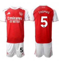 Men Arsenal 2026 Soccer Jerseys Red White #5 THOMAS Men Arsenal 2026 Soccer Jerseys Red White #5 THOMAS