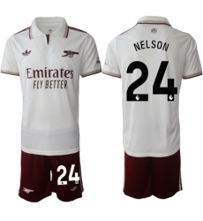 Men Arsenal 2026 Soccer Jerseys White #24 NELSON