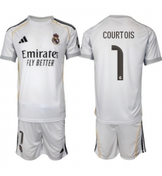 Men Real Madrid 2026 Soccer Jerseys White #1 COURTOIS