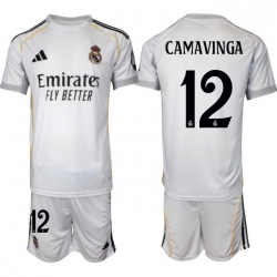 Men Real Madrid 2026 Soccer Jerseys White #12 CAMAVINGA