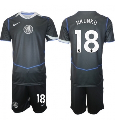 Men Chelsea 2026 Soccer Jerseys DarkGrey #18 NKUNKU Men Chelsea 2026 Soccer Jerseys DarkGrey #18 NKUNKU