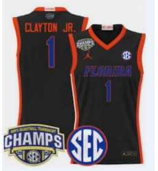 Men Florida #1 Clayton JR. Champs Patch Jersey Black Men Florida #1 Clayton JR. Champs Patch Jersey Black