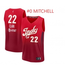 Mitchell #0 Red Stitched Jersey