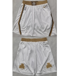 Men Boston Celtics City Edution White Shorts Men Boston Celtics City Edution White Shorts