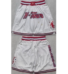 Men Houston Rockets White Shorts Men Houston Rockets White Shorts