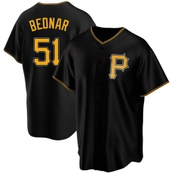 Men Pittsburgh Pirates David Bednar #51 Black Cool Base Stitched Jersey