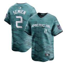 Men Texas Rangers 2 Marcus Semien Teal 2023 All Star Stitched Baseball Jersey